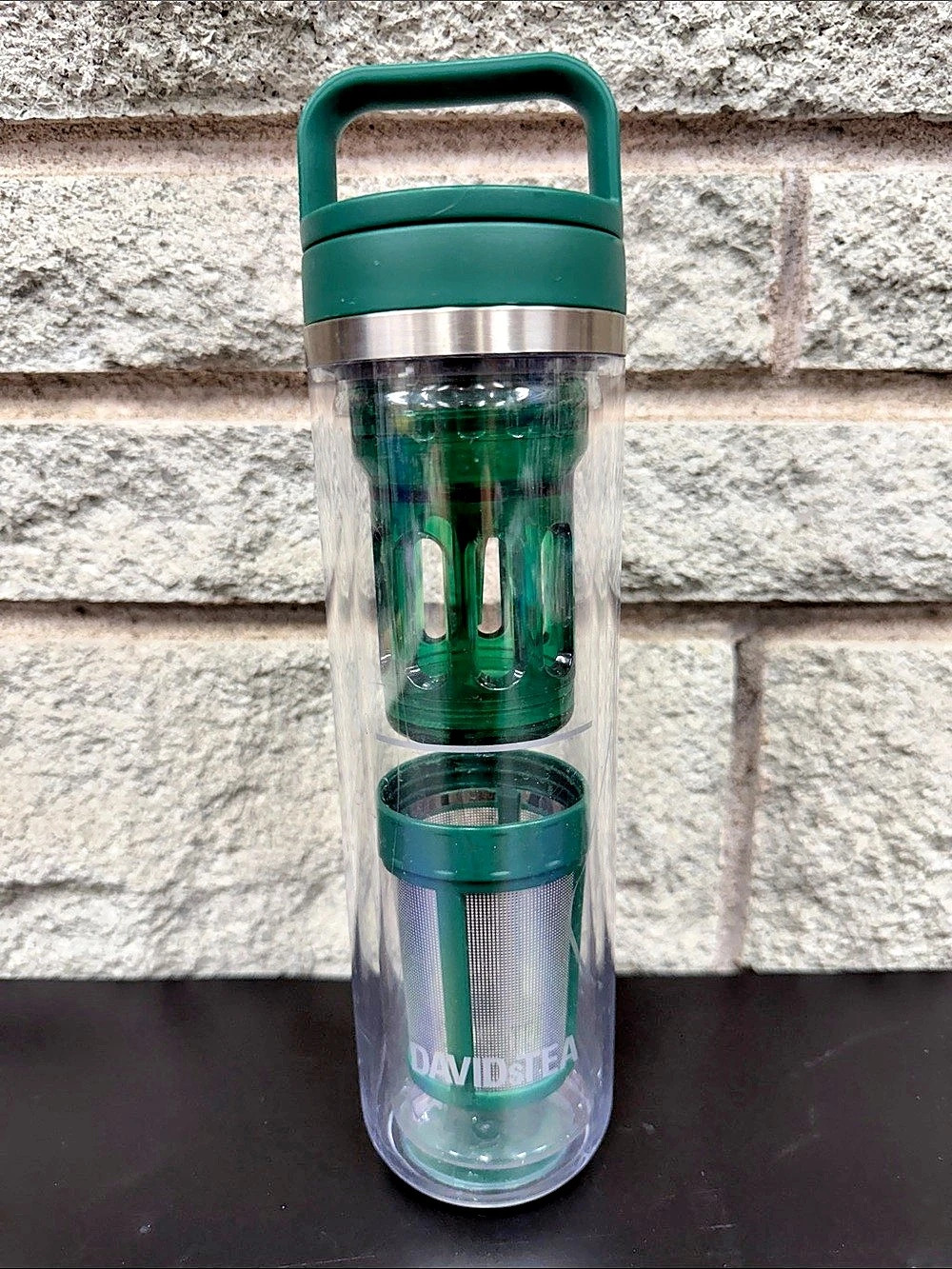 DAVIDsTEA Matcha Maker Tritan Solid Emerald Green & Clear